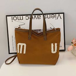 lady canvas tote bag large handbags designer bag totes women shop cross body purse miui Fashion suede brown beach Tote bags 231115