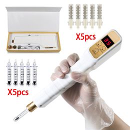 2in1 Auto Electric Hyaluron Pen Wirless Mesotherapy Beauty with 10pcs 0.3ml 0.5ml Ampoule Head Skin Rejuvenation Cellulite Reduction Device