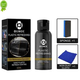 New Car Maintenance Specialist Plastic Refresh Coating Refurbish Agent Cleaning Products Restorer Cleaner With Sponge Towel Kit