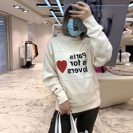 23 Autumn and Winter Womens Zadig Voltaire Hoodies Sweatshirts Plush Half High Neck Hooded Letter Printed Embroidered Loose Sweater