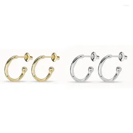 Stud Earrings High Quality Spanish Exquisite Fashion Electroplating 925 Silver 14k Gold Simple Jewellery Gifts