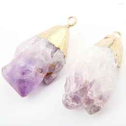 Pendant Necklaces Charming Irregular Natural Stone Amethyst DIY Jewellery Making Necklace Earrings Accessories Gift For Women