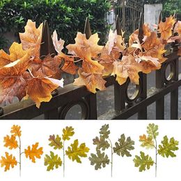 Decorative Flowers 10Pcs Simulation Thanksgiving Day Halloween Wedding Decor Leaves Decoration Accessories Plants Faux