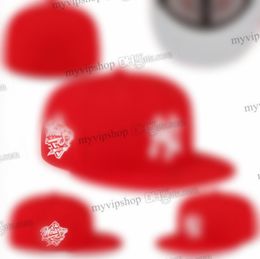 2023 Men's Flat Heart Series Full Closed Caps Wolrd Game Classic Red New York Baseball Sports All Team Fitted Hats in 7- Size 8 Love Hustle WS-010