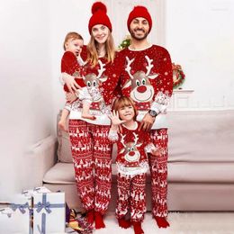 Women's Sleepwear 2023 Xmas Father Mother Kids Clothes Pyjamas Mom And Daughter Son Outfit Family Christmas Matching Pajamas Set