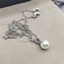 Pearl Designer Luxury Necklaces Classic Women Silver-plated Jewellery Gift Dy Box Necklace 18k Gold Chain