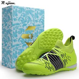 Safety Shoes Outdoor Football Shoes Men Blue Futsal Flying Woven Breathable High-top Football Boots -selling High-quality TF/FG Sneakers 231113
