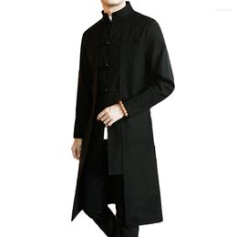 Men's Jackets Cotton And Spring Autumn Chinese 80s Style Fashion Standing Collar Men's Coat