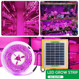 Grow Lights Solar LED Grow Light Strip Full Spectrum Phytolamp 5V SMD 2835 Plant Growth Light For Plants Seed Flower Greenhouse Hydroponic P230413