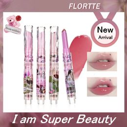 Lipstick FLORTTE Watery Glow Lipstick Mirror Lip Balm Moisturizing Solid Jelly Lip Gloss Glass Lip Glaze Tint Makeup Beauty 231113