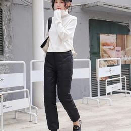 Men's Pants 2023 Autumn/Winter Down For Men And Women Outwear High Waist Thickened White Duck Slim Fit Large Warm