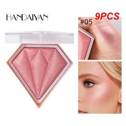 Bronzers Highlighters 9PCS Handaiyan Highlighter Shimmer Face Blush Body Glitter Wand Bronzer Women Makeup Cosmetic 231110