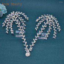 Hair Clips A456 Wedding Forehead Headband With Water Drop Rhinestone Headpiece Accessories Bridal Ornaments Party Tiara