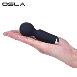 Vibrators Magic Powerful Handheld Clit Clitoris Stimulation Adult Personal Silicone Sex Toy Mini Cute Av Wand Massager for Women Female 230413