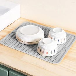 Table Mats Cup Draining Pad Reliable Anti-deformed Space Saving Countertop Drain Mat Kitchen Supply