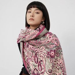 Scarves 2023 Faux Cashmere Woman Cashew Flowers Ladies Winter Outdoor Warm Windproof Pashmina Girl Travel Shawl