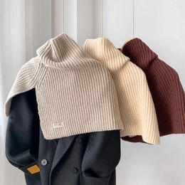 Scarves Women Men Knitted Fake Collar Scarf Winter Warm Windproof Turtleneck Neck Warmer Detachable Woolen Knitting False Shawl