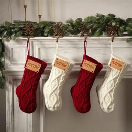 Christmas Decorations 43cm Stockings Personalised Custom Knit Family Holiday Gifts Stocking