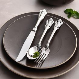 Dinnerware Sets Creativity Luxury Cutlery Set Europe Thicken Portable Stainless Steel Kitchen Design Vajillas Home Decore EC50CJ