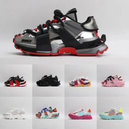 Running shoes 5862 Sneaker Shoes Luxury Women Platform shoes Real leather Mixed materials lamb skin Multicolor Space low top sneakers