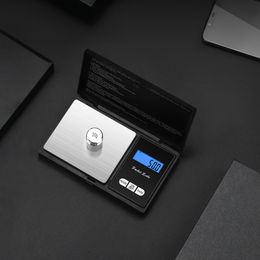 Hot Electronic Scales Black Digital Pocket Weight Scale Jewelry Diamond Balance Gram Scales LCD Display With Retail Package 100g/0.01g 200g/0.01g 500g/0.01g 1kg/0.1g