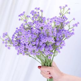 Decorative Flowers Artificial Baby Breath Fake Gypsophila Bouquets 10 Pcs Real Touch For Wedding Decor DIY Home Party