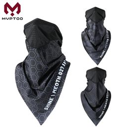 Cycling Caps Masks Triangle Scarves Windproof Motorcycle Face Mask Cover Neck Gaiter Tube Scarf Moto Motorbike Cycling Bandana Men Riding Headwear 231108