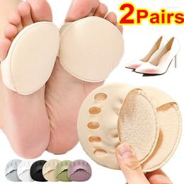 Women Socks 2Pairs Toes Forefoot Pads For High Heels Non-slip Half Insoles Calluses Foot Pain Care Absorbs Toe Pad Inserts