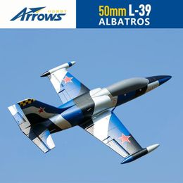 ElectricRC Aircraft Blue L39 50mm Ducted Fan EDF Jet Model Aviation EntryLevel Outdoor HandThrowing FixedWing Simulation Electric aircraft 231110