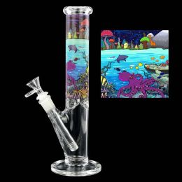 glass bong Dab Rig Smoke Water Pipe Hookah Oil rigs Recycler heady beaker thick smoking Pipes Cool Bongs Tom and Jerry glow in the dark ZZ