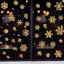 Wall Stickers Glitter Effect Snowflake Electrostatic Glass Window Christmas Kid Room Home Decoration Year Wallpaper