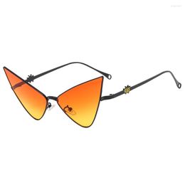 Sunglasses Steampunk Women Fashion Gradient Sun Glasses Metal Cateye Eyeglasses Designer Original For
