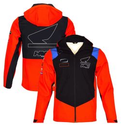 2023 Motorcycle Brand Hoodie Jacket Moto Team Racing Hooded Windbreaker Jacket Autumn Winter Men's Windproof Full Zip Up Hoodie Jacket