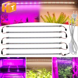 Grow Lights LED Grow Light 220V 75 LEDs 50cm LED Grow Tube 2-12pcs with EU Plug Sunlike Full Spectrum For indoor Flower Rack Plants Growing. P230413