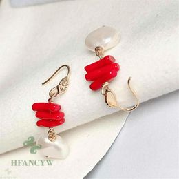 Dangle Earrings 11-12mm Natural Baroque Freshwater Pearl Party Real Women Mesmerising Wedding Accessories Cultured Fashion Classic