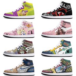 DIY classics customized shoes sports basketball shoes 1s men women antiskid anime cool customized figure sneakers 00001SA0C