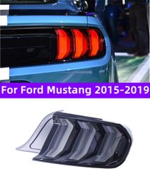 Car Taillights For Ford Mustang Tail Lights 20 15-20 19 Rear LED Brake Street Lights Streamer Signal Taillight Assembly