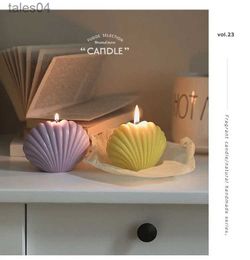 Aromatherapy Creative Shell Aroma Candles Net Celebrity Home photo props Wedding Girlfriends with souvenir Candle Lights Birthday candles YQ231113