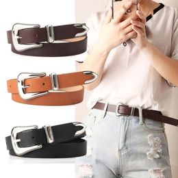 Belts Decorative Belt Waist Strap Alloy Pin Buckle Female Jeans Dress Waistband PU Leather Silver Casual Corset