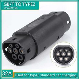 Electric Vehicle Accessories 32A 22KW GBT To Type 2 EV Adapter GB/T Plug To IEC 62196 Type2 Socket Electric Vehicle Charging Connector for Type2 Car Chargers Q231113