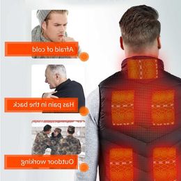 FreeShippingElectric Heated Vests Jacket Men And Women Winter Outdoor Camping Hiking Fishing Warm Clothing USB Thermal Heating Tactical Khwe