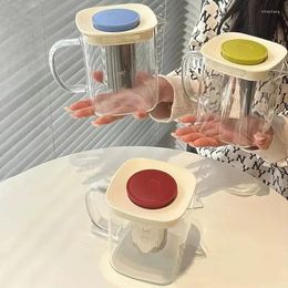 Wine Glasses Glass Cup For Brewing Tea Integrated With Handle Transparent Separation