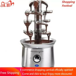 Other Kitchen Dining Bar 4layer electric chocolate fountain machine with multiple dipping options easy to use and clean suitable for all occasions 231113