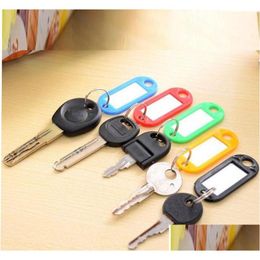 Keychains Lanyards Wholesale Plastic Keychain Key Tags Id Label Name With Split Ring For Baggage Chains Rings Drop Deliver Dhgarden Dh3Ca