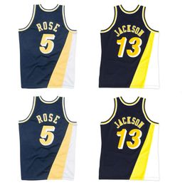 SL Derrick Ros Pacer Basketball Jersey Indiana Mark Jackson Mitch and Ness Throwback Blue Size S-XXL