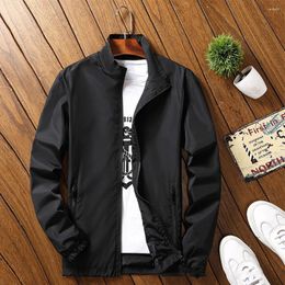 Men's Jackets For Men Coat Cardigan Casual Jacket Long Sleeve Polyester Solid Color Stand Collar Zip Up Durable And Practical