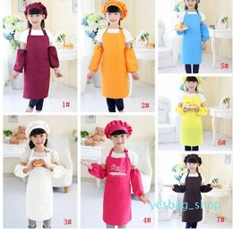 Kids Aprons Pocket Craft Cooking Baking Art Painting Kids Kitchen Dining Bib Children Aprons Kids Aprons 15 Colors Customizable