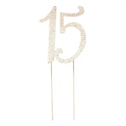 Cake Tools 15th Birthday Cupcake Pick Bling Sparkling Muffin Topper Dessert Insert Po Prop For Men Quinceanera Decorations