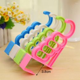 Hangers Household Multifunction Folding Clothes Hanger 5 Hole Drying Rack Bathroom Door Plastic Organiser