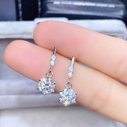 Dangle Earrings CAOSHI Elegant Lady Dainty Drop With Round Shape Crystal Chic Daily Wearable Accessories All Match Trend Jewellery Gift